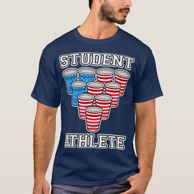 Camiseta Colegio Beer Pong, atleta estudiantil (Anverso)