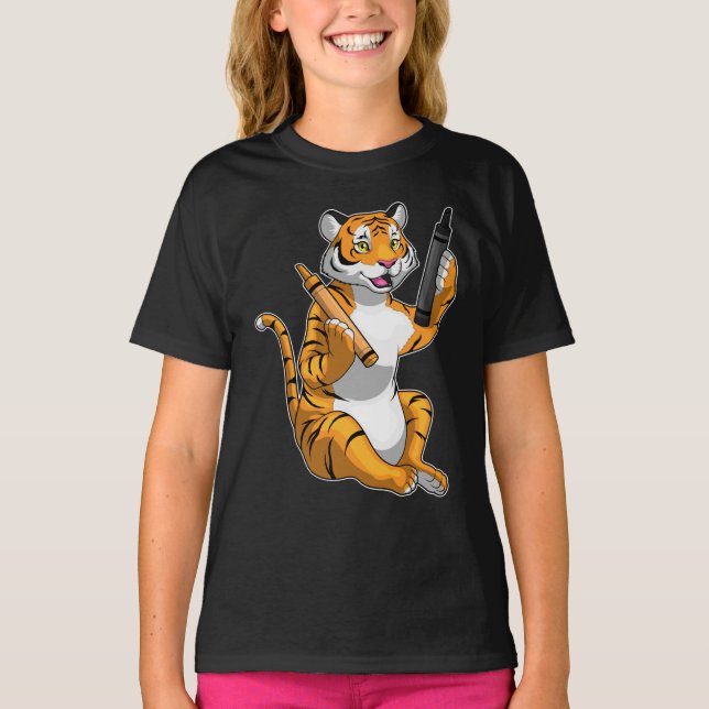 Camiseta Colegio de Crayon del Pupil Tiger (Anverso)