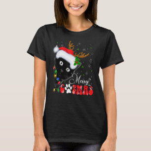 Camiseta Colegio de Navidades de gato negro de reno de Feli