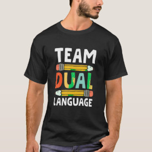 Camiseta Colegio de profesores de equipo de doble lengua T 
