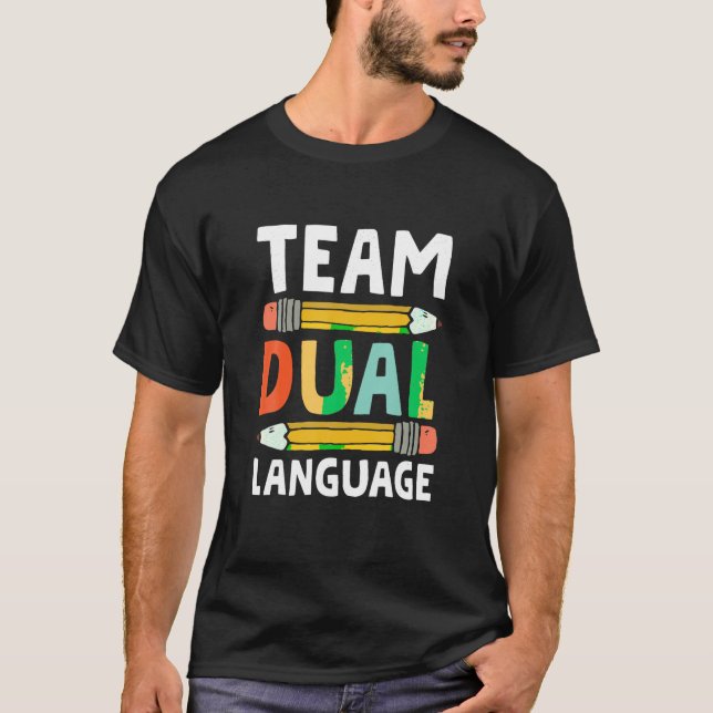 Camiseta Colegio de profesores de equipo de doble lengua T  (Anverso)