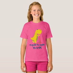 Camiseta Colegio de scooter de dinosaurio de 4º grado Fun