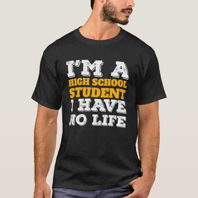Camiseta Colegio de secundaria Soy estudiante de secundaria (Anverso)
