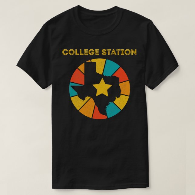 Camiseta Colegio de Texas Vintage Distreses Souvenir (Diseño del anverso)
