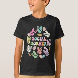 Camiseta Colegio de Trabajador Social Bunny Funny Easter Ho