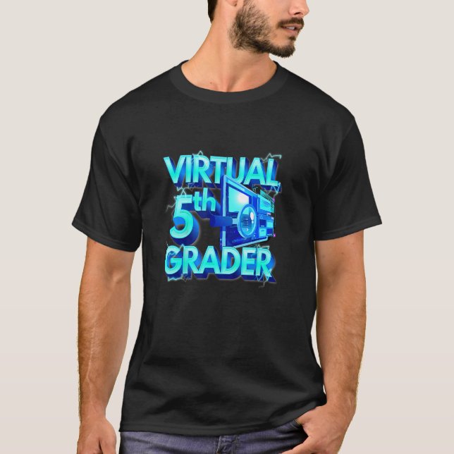 Camiseta Colegio Hogar 5º Grado Virtual 5º Grader De Vuelta (Anverso)
