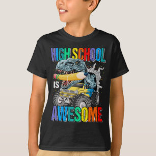 Camiseta Colegio Superior Impresionante Dinosaurio