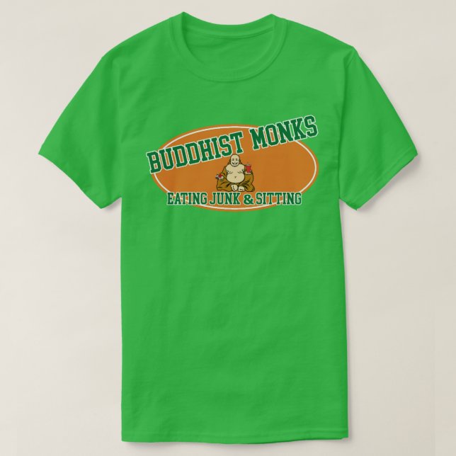 Camiseta Colegios Cazan A Monjes Budistas Comiendo Basura Y (Diseño del anverso)
