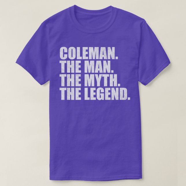 Camiseta ColemanColeman Nombre de la familia Coleman apelli (Diseño del anverso)