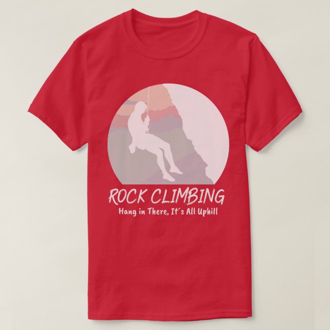 Camiseta Colgado de escalada en roca ahí es todo blanco ext (Diseño del anverso)
