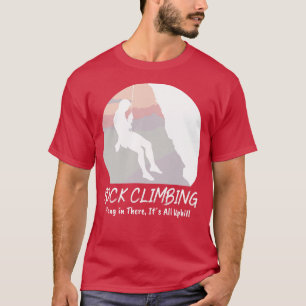 Camiseta Colgado de escalada en roca ahí es todo blanco ext