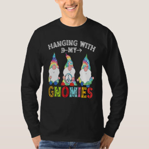 Camiseta Colgando Con Gnomies Gnome Feliz Navidad Tie Dye