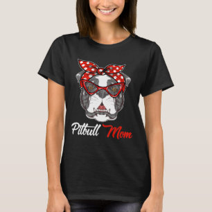Camiseta Colgando Con La Mamá Pitbull Usa Bandana