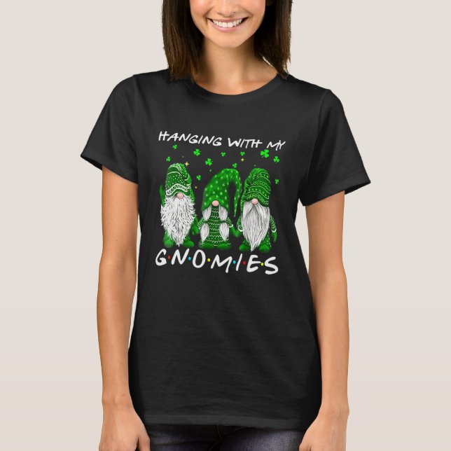 Camiseta Colgando con los gnomos Gnome St Patrick's Day Fun (Anverso)