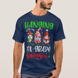 Camiseta Colgando con mi Gnomies de Primer Grado de Xmas Lu