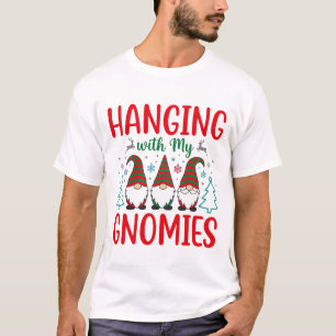 Camiseta Colgando Con Mi Gnomos Gnomo De Navidad