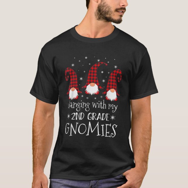 Camiseta Colgando Con Mi Profesor De Gnomies De Segundo Gra (Anverso)