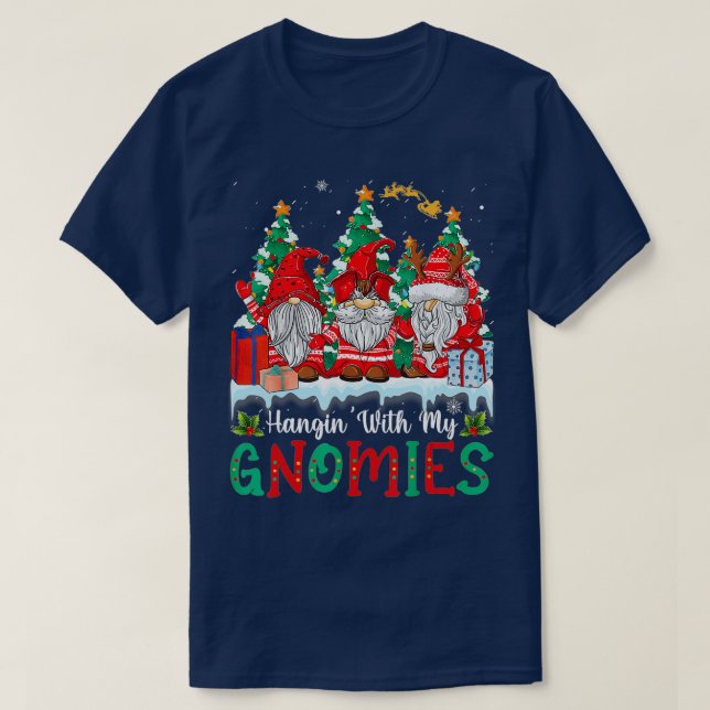 Camiseta Colgando con mis genómicos Navidades arcoiris chic (Diseño del anverso)