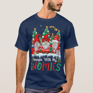 Camiseta Colgando con mis genómicos Navidades arcoiris chic