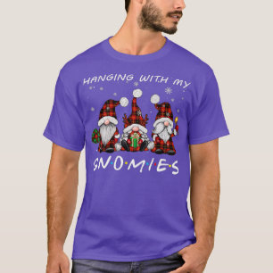 Camiseta Colgando con mis genómicos Navidades arcoiris chic