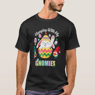 Camiseta Colgando Con Mis Gnomeies Conejo Cuto Con Huevos