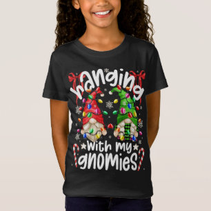 Camiseta Colgando Con Mis Gnomías Con Coloridos Navidades L