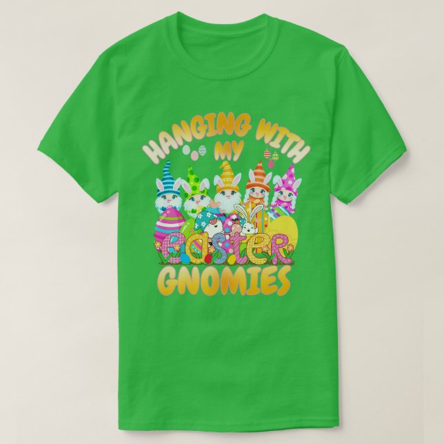 Camiseta Colgando Con Mis Gnomías De Pascua (Diseño del anverso)