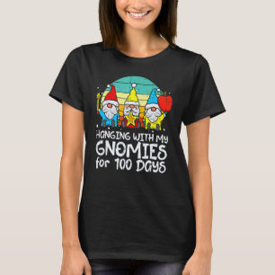 Camiseta Colgando Con Mis Gnomies 100 Días 100º Día Escuela