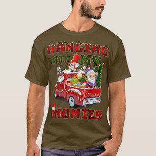 Camiseta Colgando con mis Gnomies árbol en camión luces roj