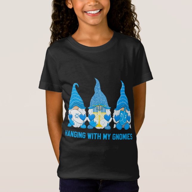 Camiseta Colgando Con Mis Gnomies Gnome Navidades Pajamas F (Anverso)