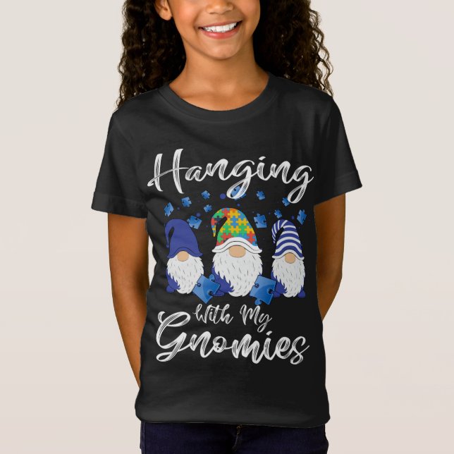 Camiseta Colgando Con Mis Gnomies Gnomes Divertido Valentin (Anverso)