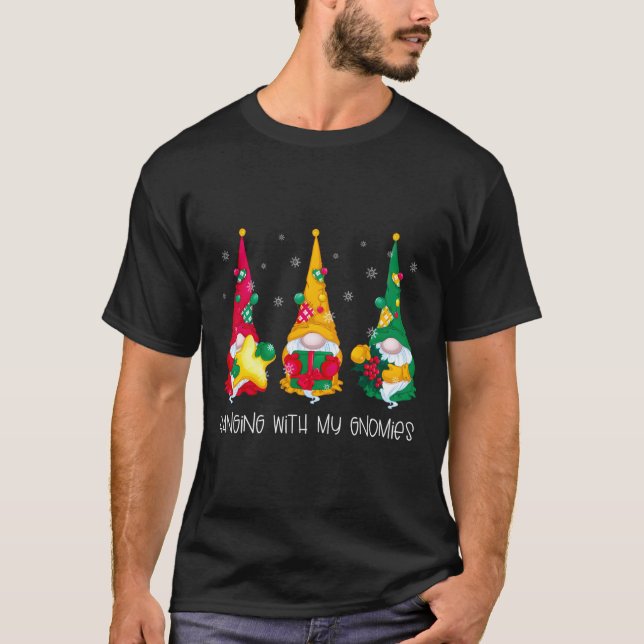 Camiseta Colgando Con Mis Gnomies Navidades De Camisas Vest (Anverso)