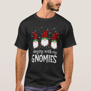 Camiseta Colgando Con Mis Gnomies Pajama De Plata Roja, Chr