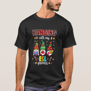 Camiseta Colgando Con Mis Gnomios Esl Cuadrícula De Búfalo