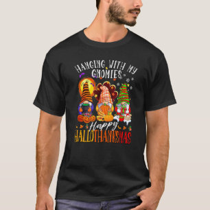 Camiseta Colgando Con Mis Gnomios Feliz Hallothanksmas Gnom