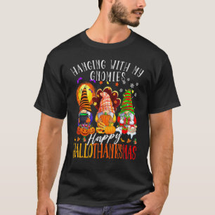 Camiseta Colgando Con Mis Gnomios Feliz Hallothanksmas Gnom