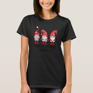 Camiseta Colgando Con Mis Gnomios Santa Gnomo Navidad Pijam