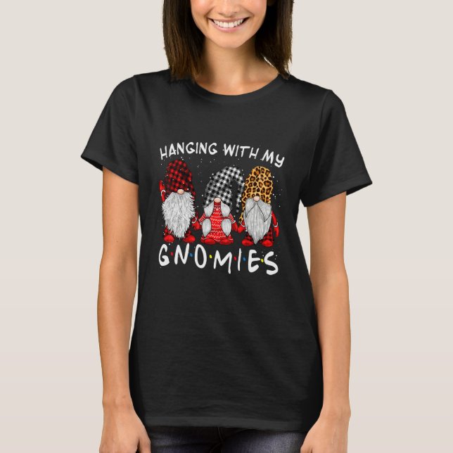 Camiseta Colgando Con Mis Gnomitos Navidad Familia Combinan (Anverso)