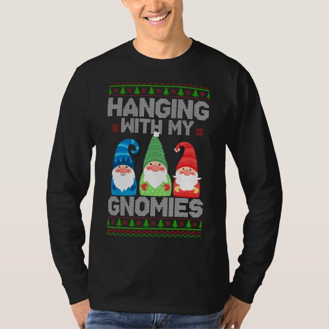 Camiseta Colgando Con Mis Gnomos (Anverso)
