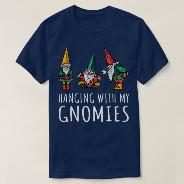 Camiseta Colgando con mis gnomos II (Diseño del anverso)