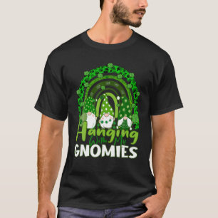 Camiseta Colgando con mis gnomos Rainbow Leopard St Patrick