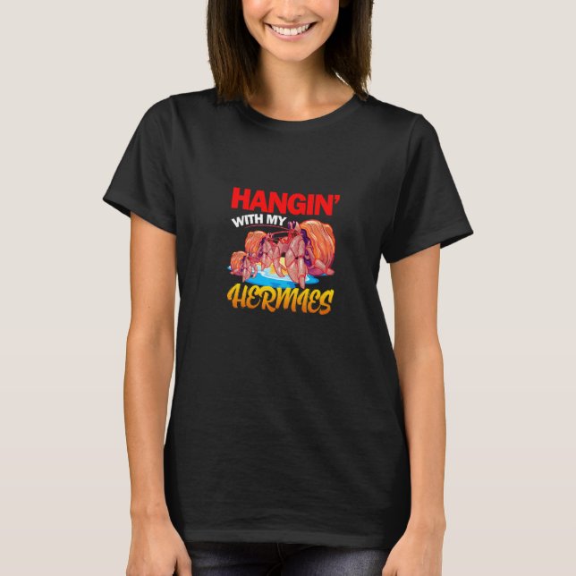 Camiseta Colgando Con Mis Hermies  Cangrejo Ermitaño (Anverso)