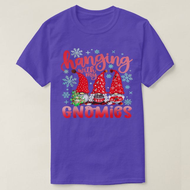 Camiseta Colgando con mis hijos de Navidades de Santa Gnome (Diseño del anverso)