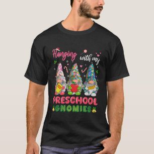 Camiseta Colgando Con Mis Navidades De Gnomías De Preescola
