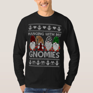 Camiseta Colgando Con Mis Navidades De Gnomies Afeos Gnomes