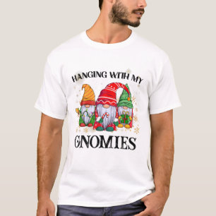 Camiseta Colgando Con Mis Navidades De Gnomies Divertidos G