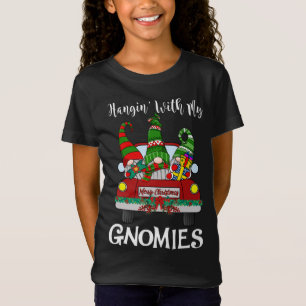 Camiseta Colgando con mis Navidades de gnomos Santa Gnome R