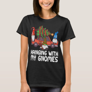 Camiseta Colgando con mis Navidades de gnomos Santa Gnome R