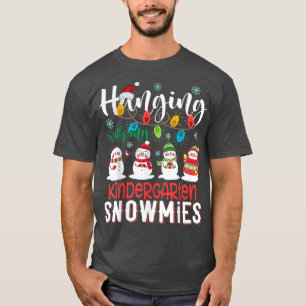 Camiseta Colgando Con Mis Navidades De Snowmies En La Infan