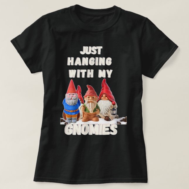 Camiseta Colgando con mis Navidades divertidos de Gnomies T (Diseño del anverso)